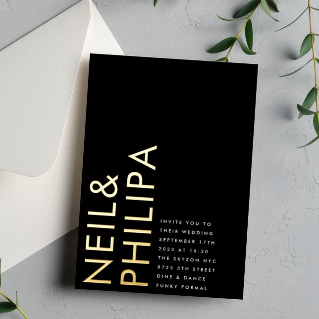 Ultra Modern Bold NAMES Simple Wedding (Creator Uploaded)