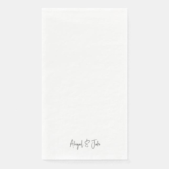 Ultra Modern Custom Wedding  Napkin (Front)