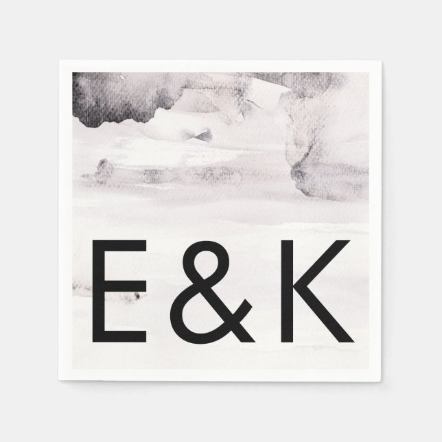 Ultra Modern Gender Neutral Wedding Napkin (Front)