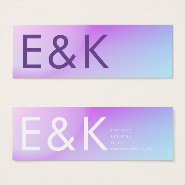 Ultra Modern Gradient Purple Fall Wedding (Front & Back)