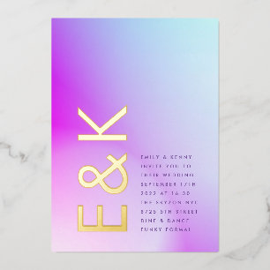 Ultra Modern Gradient Purple Fall Wedding