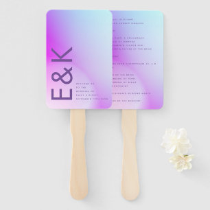 Ultra Modern Gradient Purple Fall Wedding Hand Fan