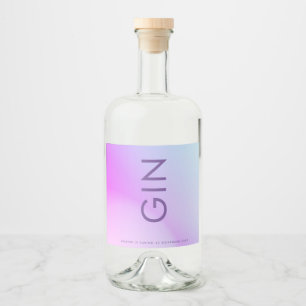Ultra Modern Gradient Purple Fall Wedding Liquor Bottle Label