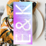 Ultra Modern Gradient Purple Fall Wedding Menu<br><div class="desc">slim menu to match the collection
*if you would like more paper options this design can be transferred to a slim program
*or for more help contact me</div>