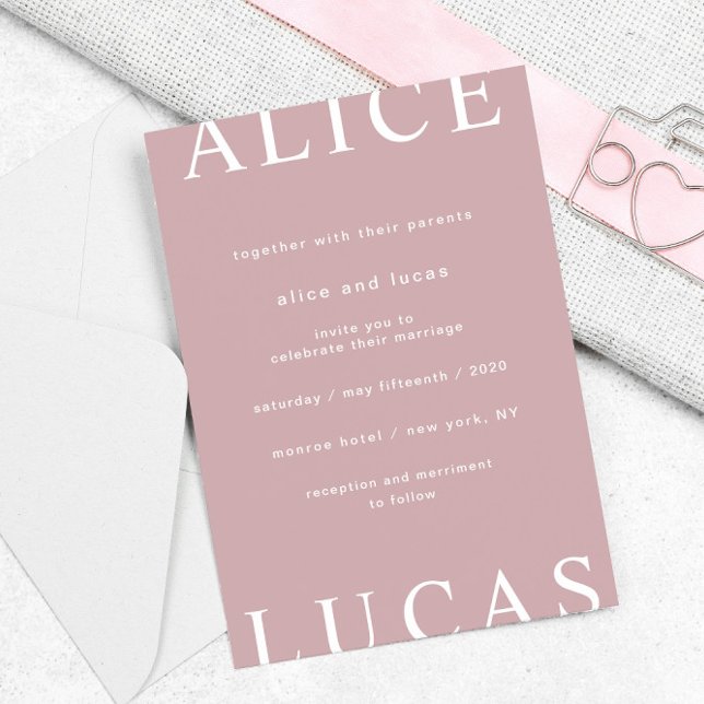 Ultra Modern Layout Elegant Script Wedding Invitation (Creator Uploaded)