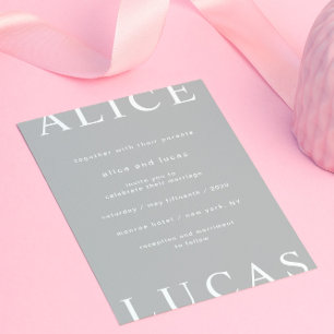 Ultra Modern Layout Elegant Script Wedding Invitation