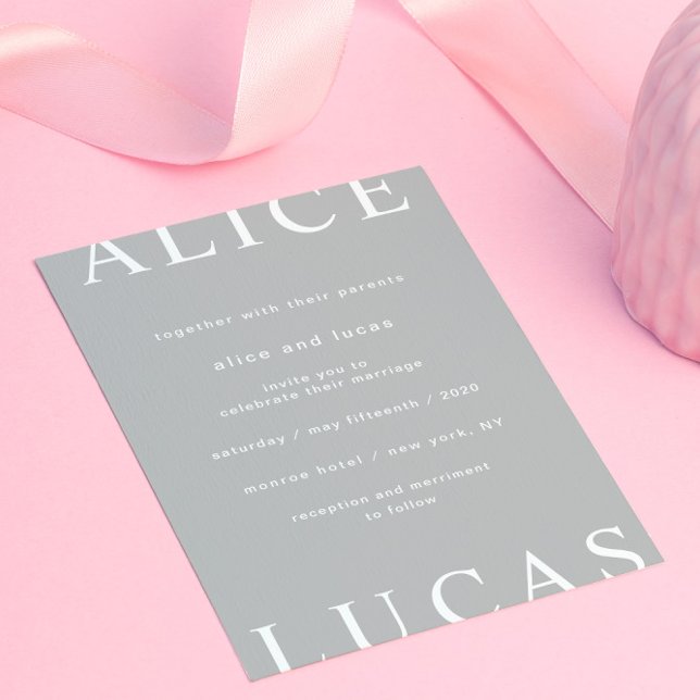 Ultra Modern Layout Elegant Script Wedding Invitation (Creator Uploaded)