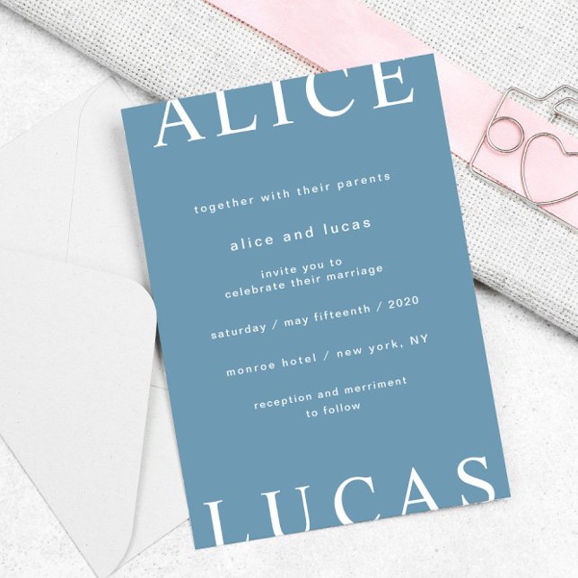 Ultra Modern Layout Elegant Script Wedding Invitation (Creator Uploaded)