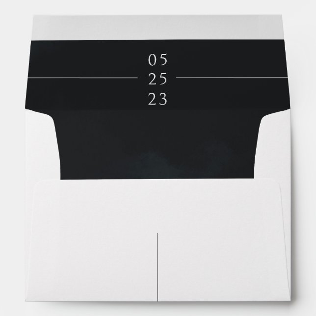 Ultra-Modern Minimalist Black & White Envelopes (Back (Bottom))