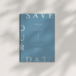 Ultra Modern Monogram Save the Date<br><div class="desc">Save the date foil invitation featuring oversized monograms in a serif font that overflow on the top and bottom paired with a sans serif modern script for all other information. You have a choice of multiple background and font colours. Check our store for more items from this collection.</div>