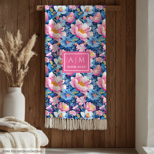 Ultra Modern Pale Pink Monogram Blanket for Her