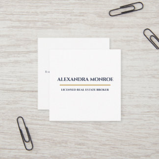 Ultra-Modern Real Estate Square Business Card
