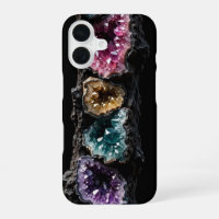 Ultra Narrow Crystal Geode Tower - Gold Teal Magen