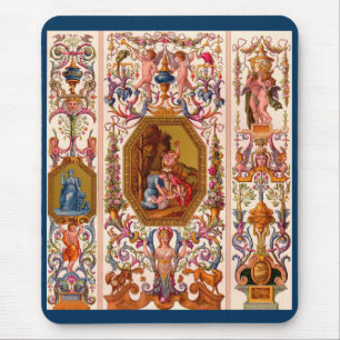 ultra opulent 17th century Baroque print Mouse Mat