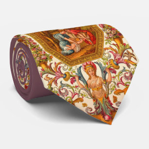 ultra opulent 17th century Baroque print Tie