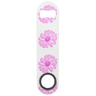 Ultra Pink Daisy Flower Print, Hippie Floral