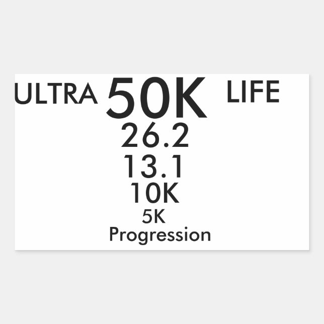 ultra running rectangular sticker (Front)