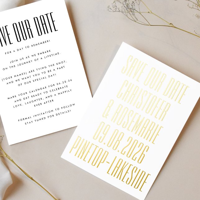 Ultra Simple No Photo Big Bold Details Wedding (Creator Uploaded)