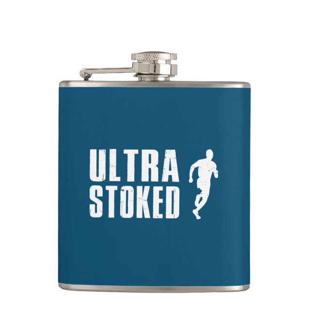 Ultra Stoked Hip Flask (Front)