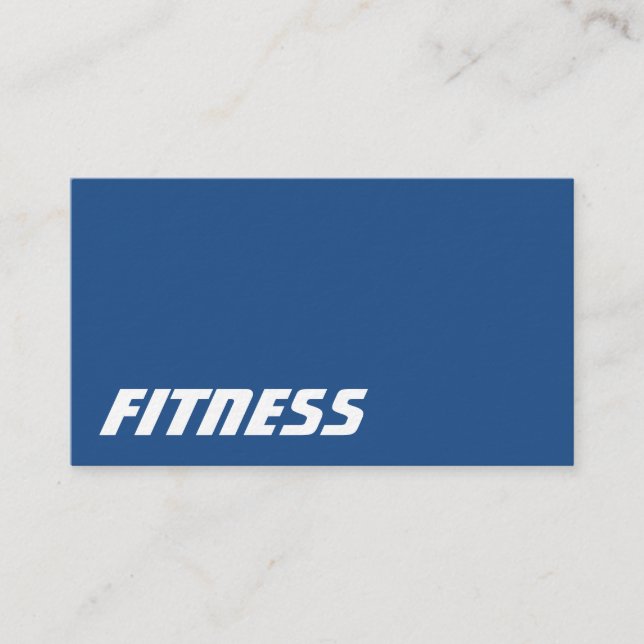 Ultra-Thick Blue Grey Fitness Sport Business Card (Front)