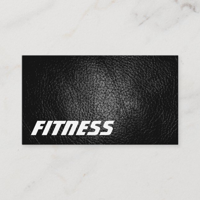 Ultra-Thick Leather Effect Fitness Business Card (Front)