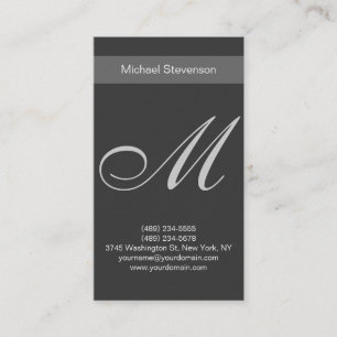 Ultra-Thick Premium Paper Monogram Business Card