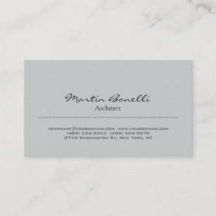Ultra-Thick Stylish Grey Architect Business Card