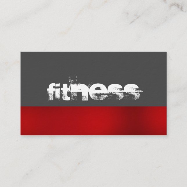Ultra-Thick Trend Grey Fitness Sport Business Card (Front)