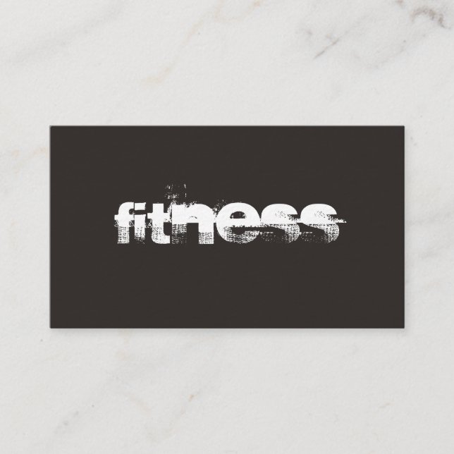 Ultra-Thick Trend Grey Fitness Sport Business Card (Front)