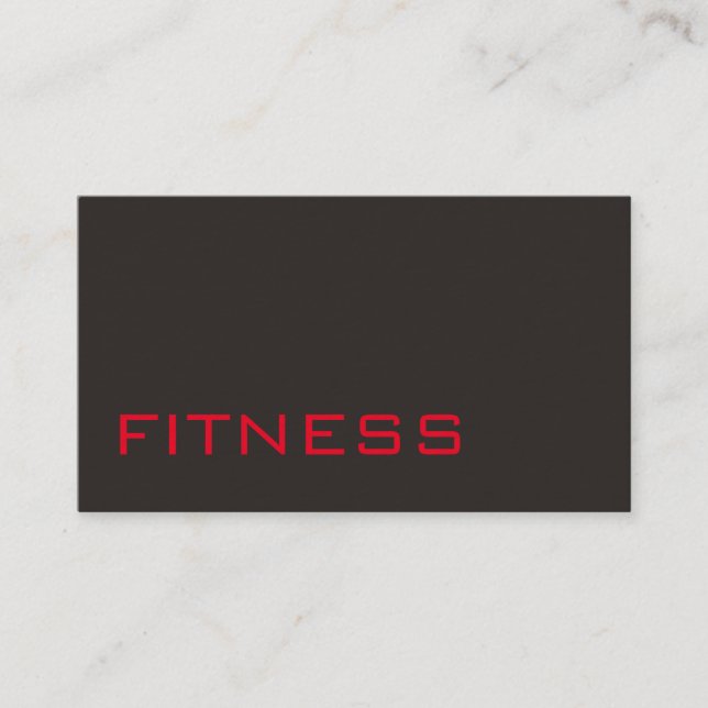 Ultra-Thick Trend Grey Fitness Sport Business Card (Front)