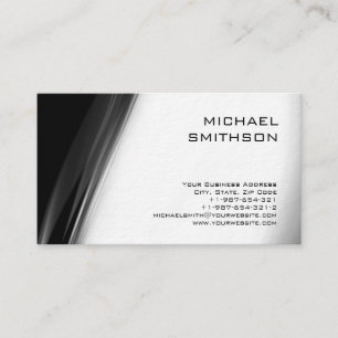 Ultra-Thick Trendy Black White Grey Business Card