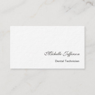 Ultra-Thick White Dental Technician Business Card