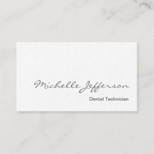 Ultra-Thick White Dental Technician Business Card