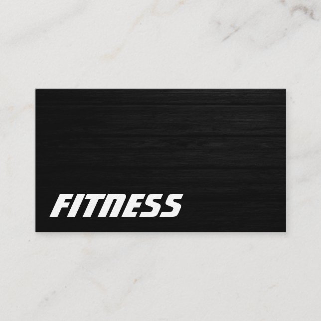 Ultra-Thick Wood Effect Fitness Business Card (Front)