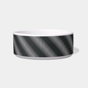 Ultra Thin Black & White Gradation Lines Bowl