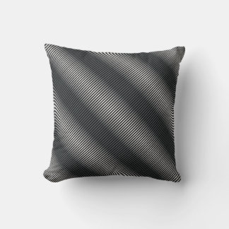 Ultra Thin Black & White Gradation Lines Cushion