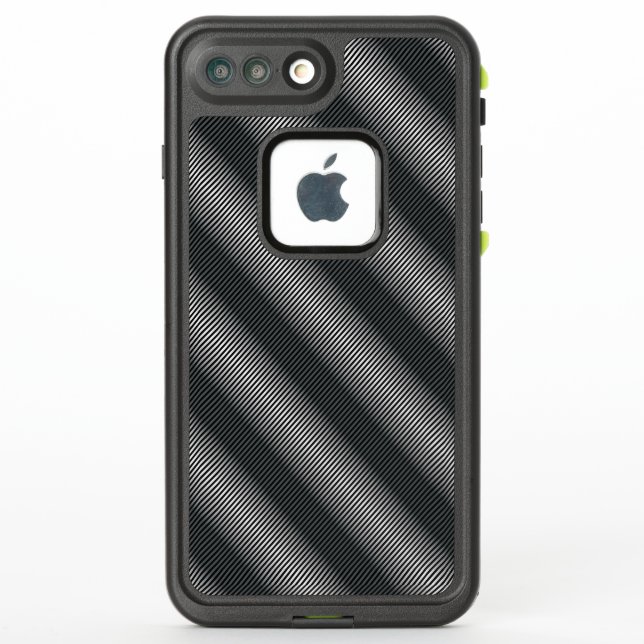 Ultra Thin Black & White Gradation Lines LifeProof iPhone Case (Back)