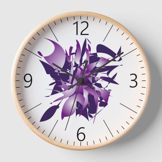 Ultra violet abstraction clock (Front)