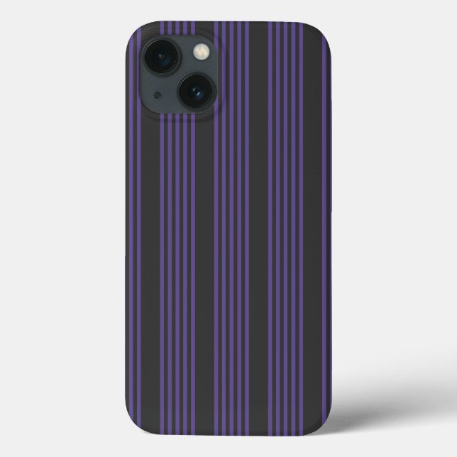Ultra violet and charcoal five stripe pattern Case-Mate iPhone case (Back)