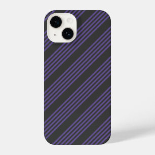 Ultra violet and charcoal five stripe pattern iPhone 14 case
