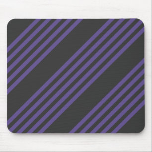 Ultra violet and charcoal five stripe pattern mouse mat
