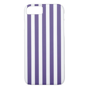 Ultra violet and white candy stripes iPhone 8/7 case