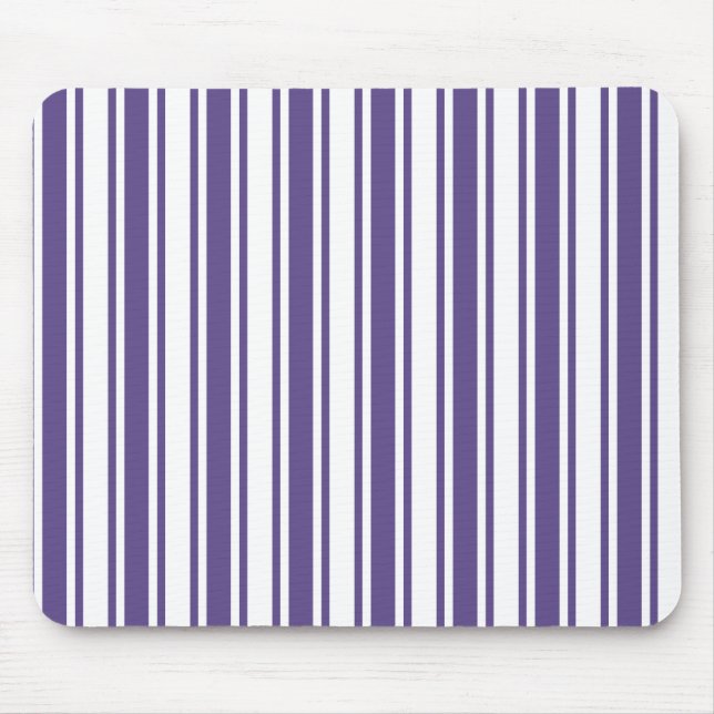 Ultra violet and white candy stripes mouse mat (Front)