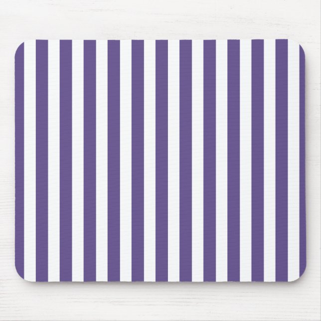 Ultra violet and white candy stripes mouse mat (Front)