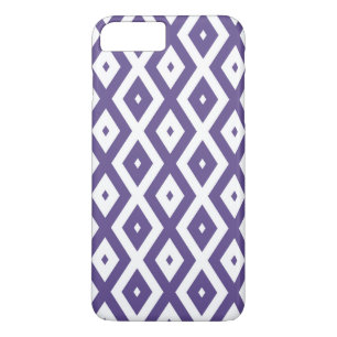 Ultra violet and white diamond pattern iPhone 8 plus/7 plus case