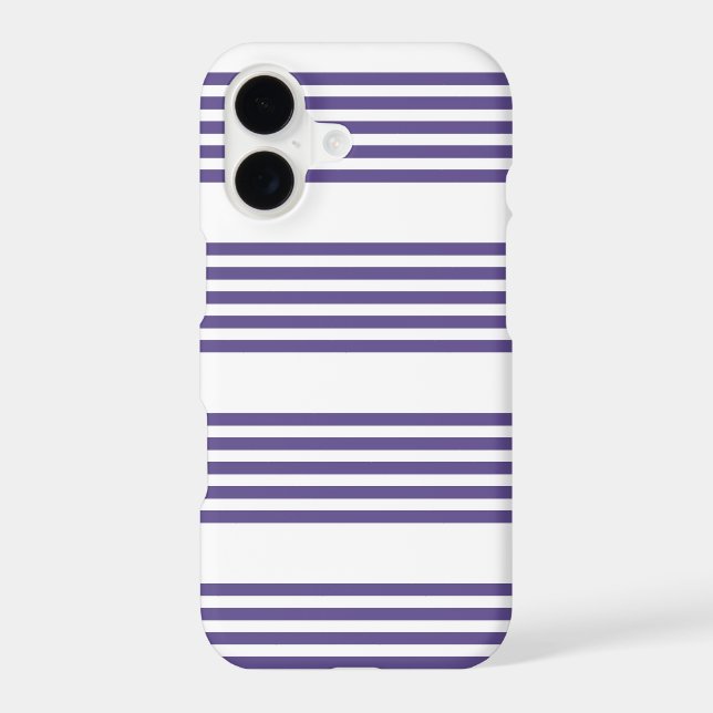 Ultra violet and white five stripe pattern (Back)