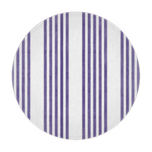 Ultra violet and white five stripe pattern cutting board