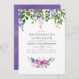Ultra Violet Bridesmaids Luncheon Invitation