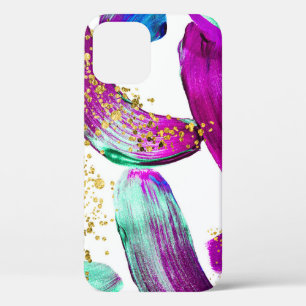 Ultra Violet Brush: Abstract Art iPhone 12 Case
