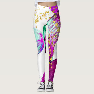 Ultra Violet Brush: Abstract Art Leggings
